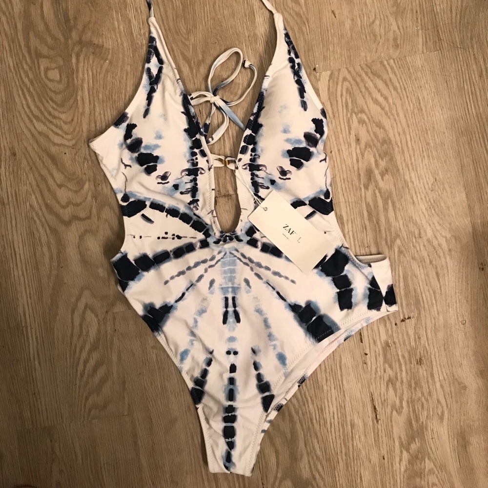 Tiedye one piece bathing suit size M